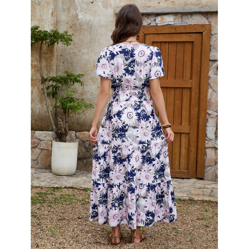 Violeta Aesthetic Women's Flower Wrap Midi Dress Everyday Luxe Edit
