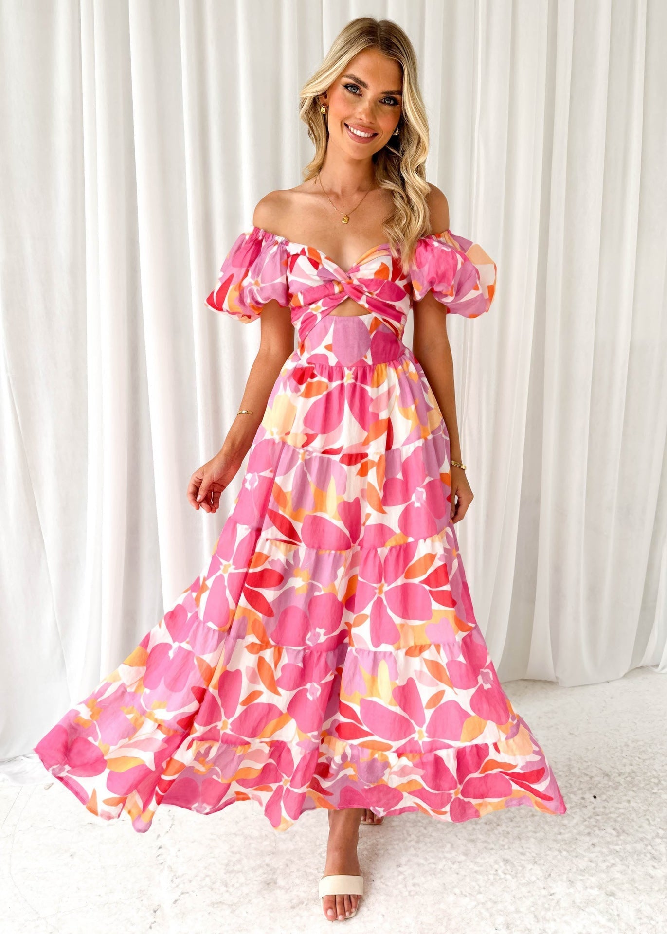 Emily Exclusive Dress with Puff Sleeves Boutique Collection