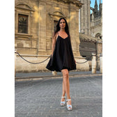 Chiffon V-Neck Spaghetti Strap Swing Mini Dress 4
