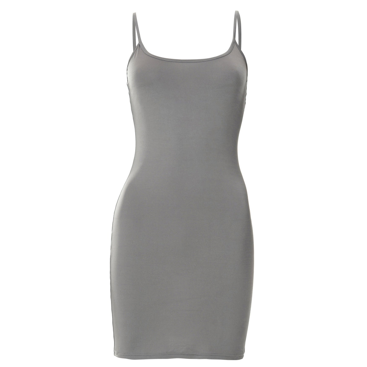 Scoop Neck Spaghetti Strap Basic Bodycon Mini Dress 5