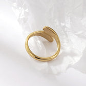 Simple Diamond Studded Gold Plating Rings