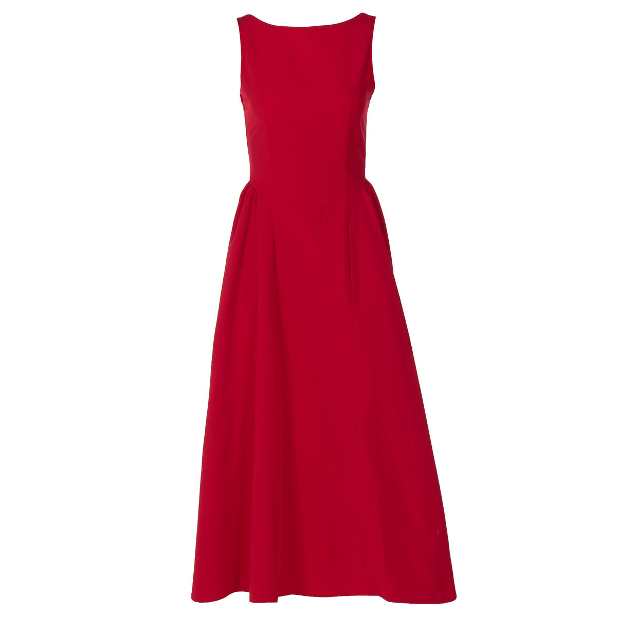 Solid Color Sleeveless Waist Slim Backless Dress