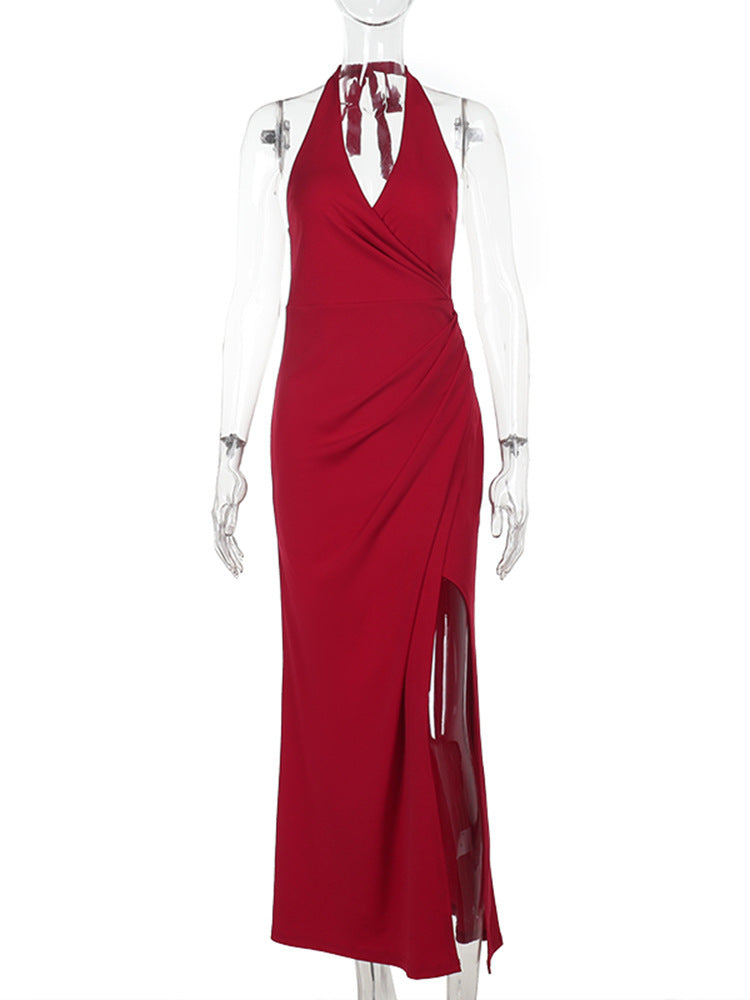Ritter Slit Dress Red