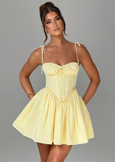 Soleil Lace-Up Mini Dress - View 3