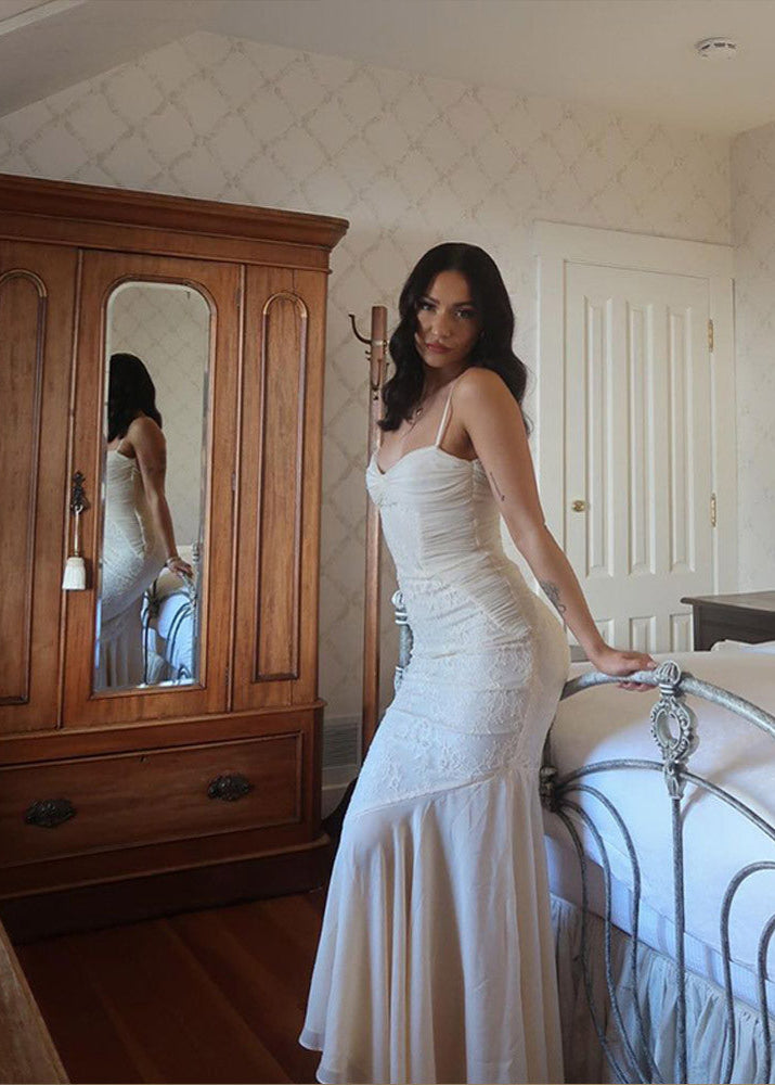 Seraphina - Lace Mermaid Evening Gown - View 5