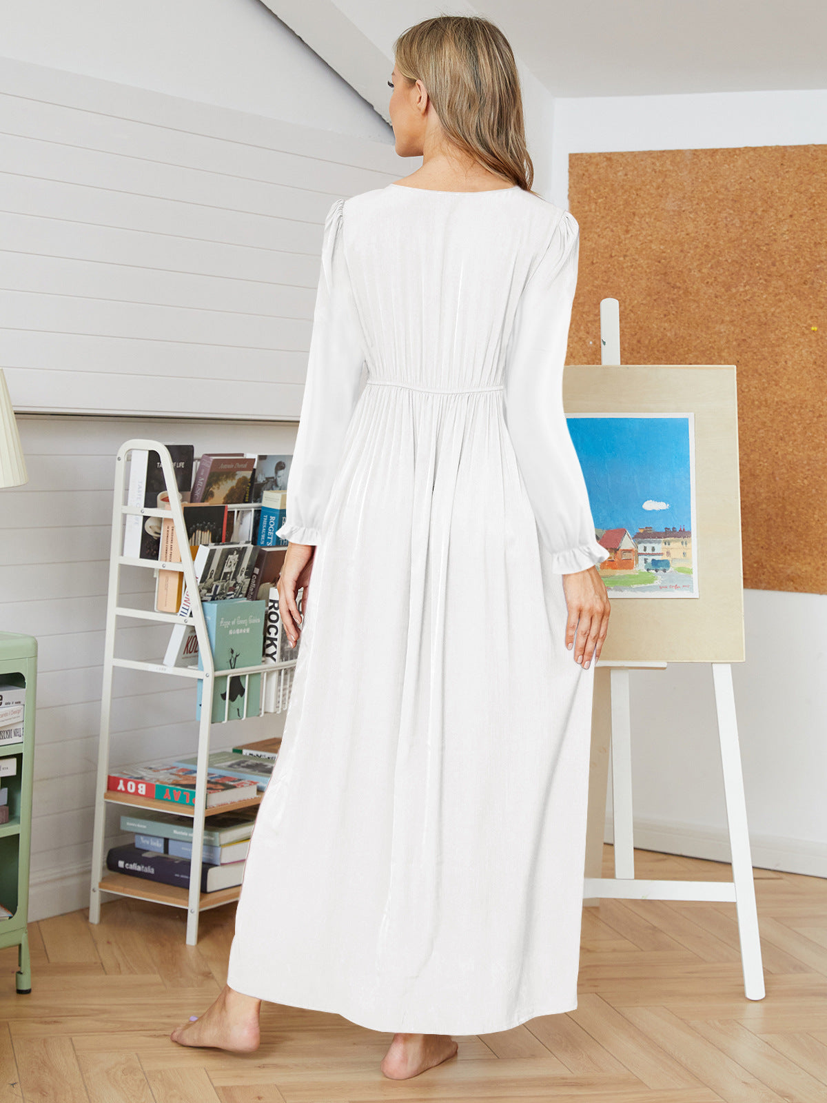 First Bloom Cotton Ruffle Maxi Dress Ivory