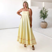 Floral Embroidered Spaghetti Strap Maxi Dress Summer 4