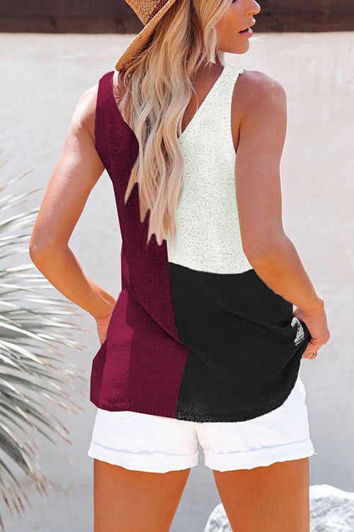 Color Block Sweater Tank