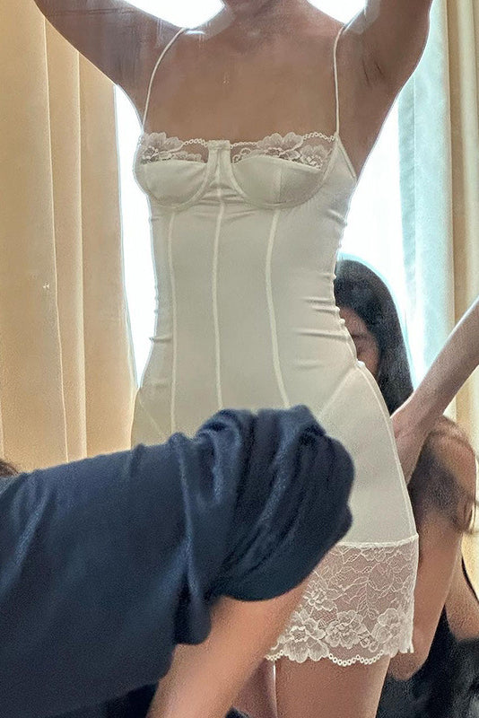 Kapri Lace Ruffle Corset Dress - View 17