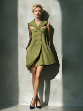 Sleeveless Lapel Double Breasted Blazer Mini Dress 6