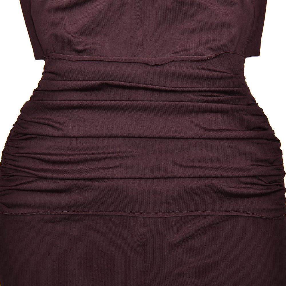 Lucian Maxi Dress-Brown