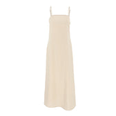 Satin Square Neck Spaghetti Strap Slip Maxi Dress 4