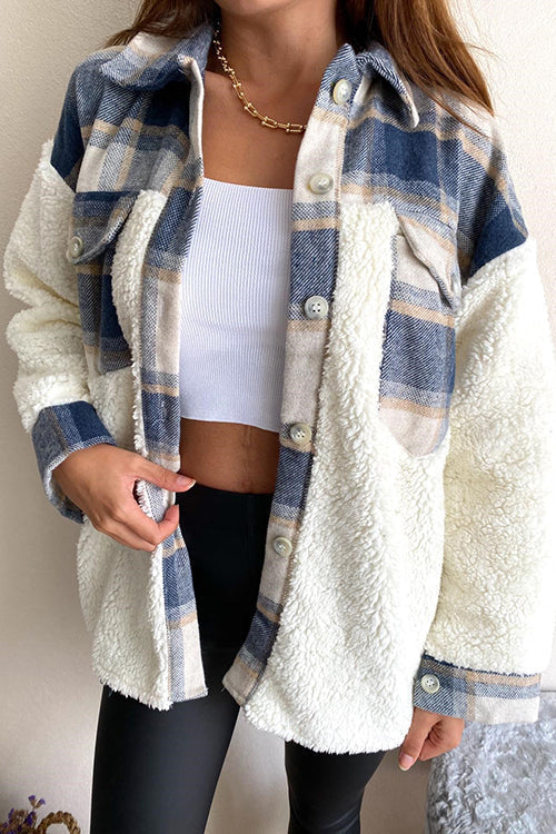 All Your Own Plaid Sherpa Jacket