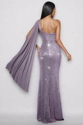 Nani Purple Sequin Fishtail Maxi Dress - View 5