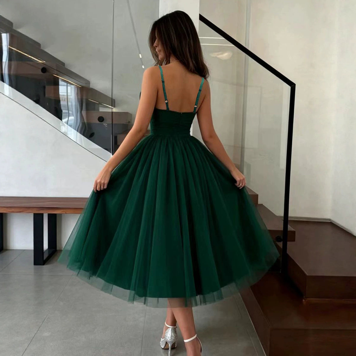 Women Dress Swing Entry Lux Cocktail Bridesmaid Sling Wedding Dress