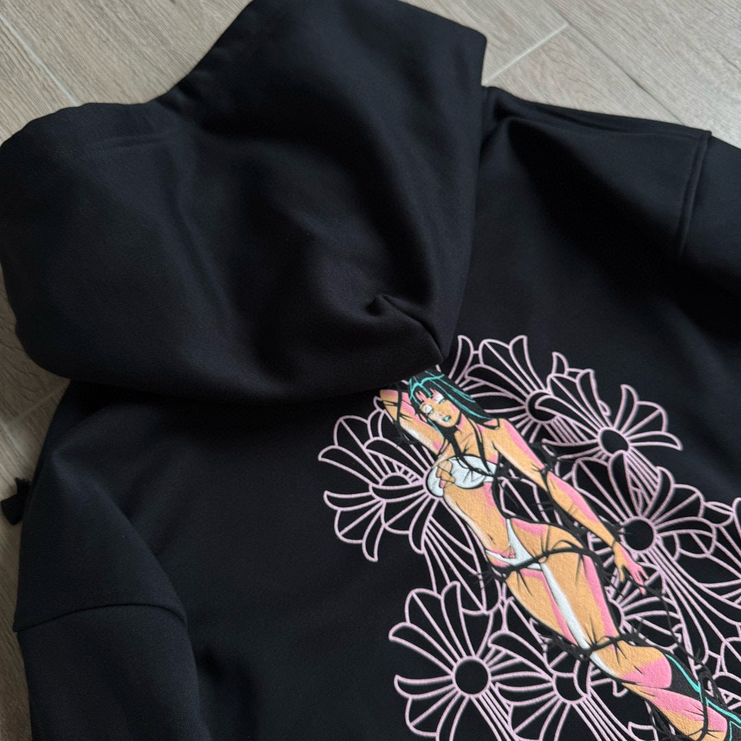 Deadly Doll Comic Print Zip Hoodie