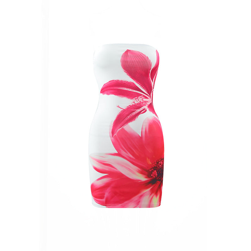 Floral Strapless Bodycon Mini Dress 7