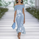 Floral Off Shoulder Mermaid Midi Dress 5