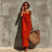 Square Neck Spaghetti Strap Maxi Dress 3