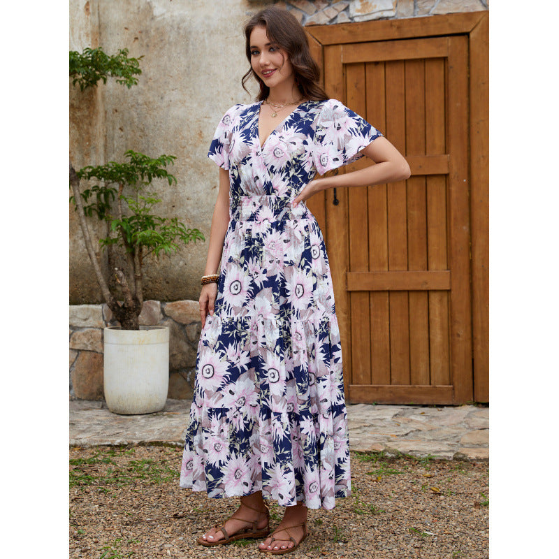 Violeta Aesthetic Women's Flower Wrap Midi Dress Everyday Luxe Edit
