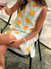 Floral V-Neck Sleeveless Shift Mini Dress Summer 7