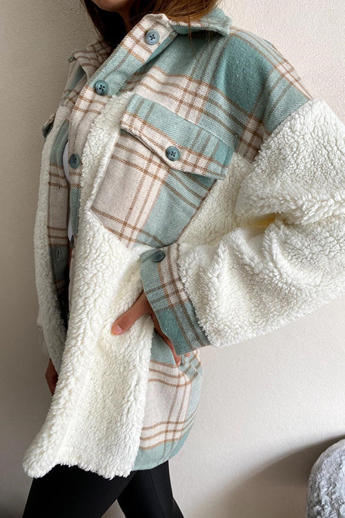 All Your Own Plaid Sherpa Jacket