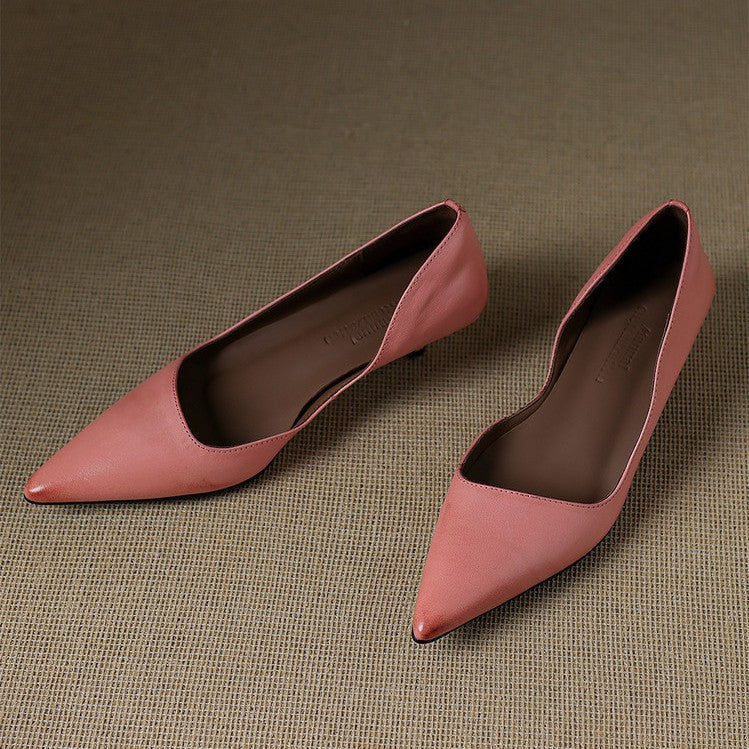 Pointed Toe Kitten Heel Pumps