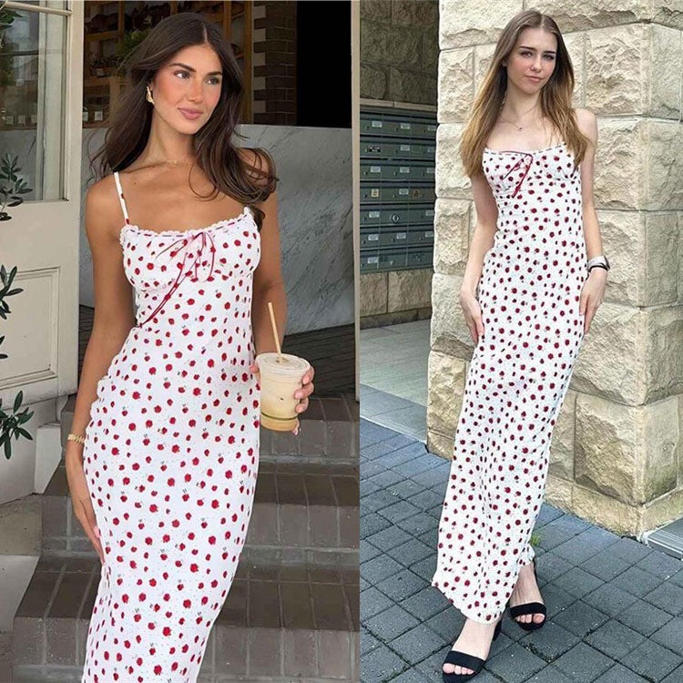 Delfina Exclusive Women's Floral Print Maxi Slip Dress Boutique Collection