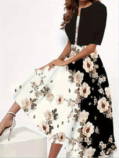 Floral Sleeveless Midi Dress with Bolero Two Piece Set 8