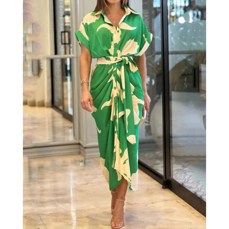 Amelia Elevated Women's Floral Print Tie Front Maxi Dress Occasion Wear