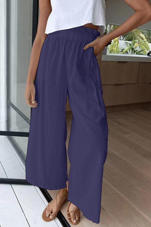 Elasticised Paper Bag Style Pants