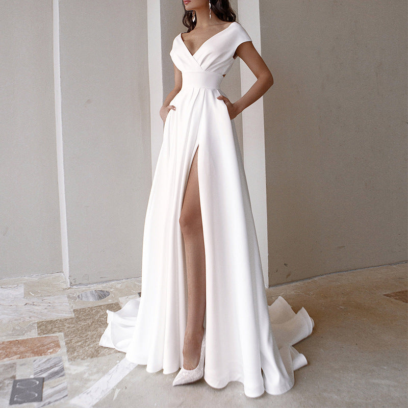 Temperament Ruffle Evening Dress