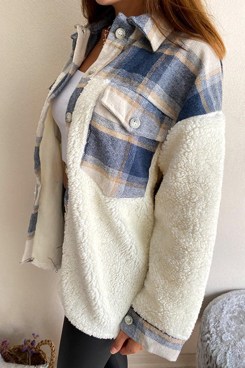 All Your Own Plaid Sherpa Jacket
