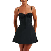 Floral Spaghetti Strap Bustier A-Line Mini Dress 2