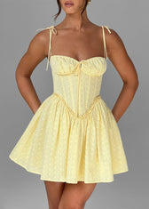 Soleil Lace-Up Mini Dress - View 5