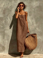 Square Neck Spaghetti Strap Maxi Dress 9