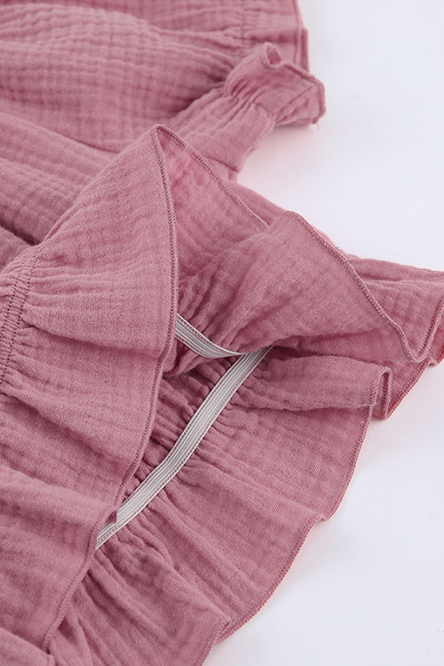 Off Shoulder Ruched Crop Top Pants Sets