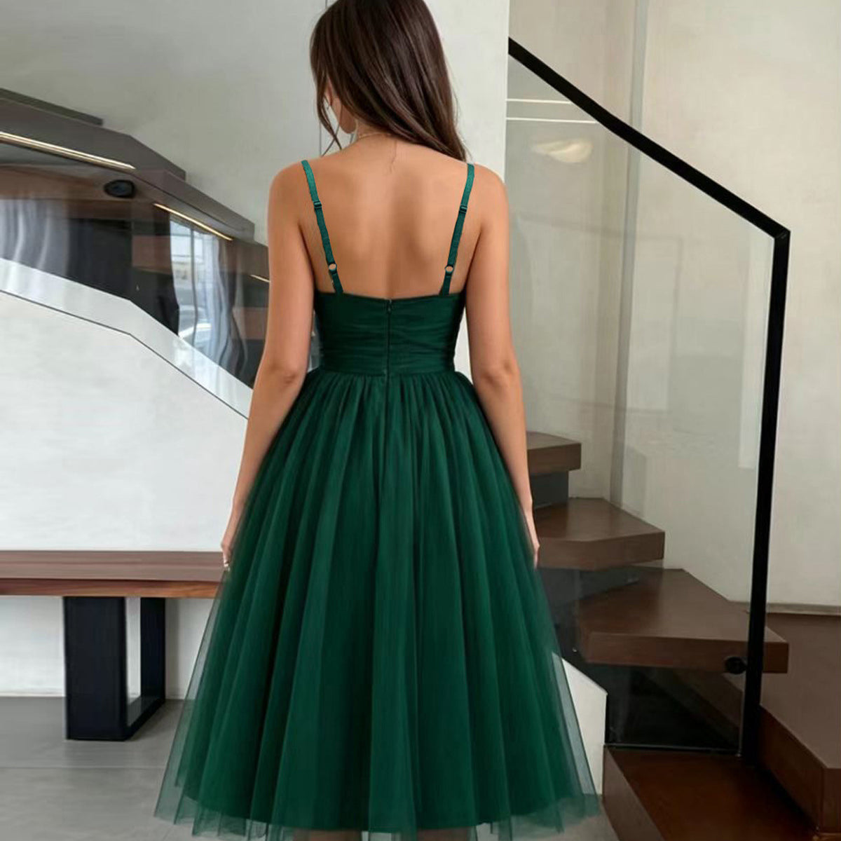 Women Dress Swing Entry Lux Cocktail Bridesmaid Sling Wedding Dress