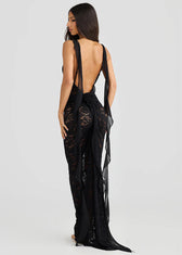 Verona - Sheer Lace Backless Maxi Dress 2