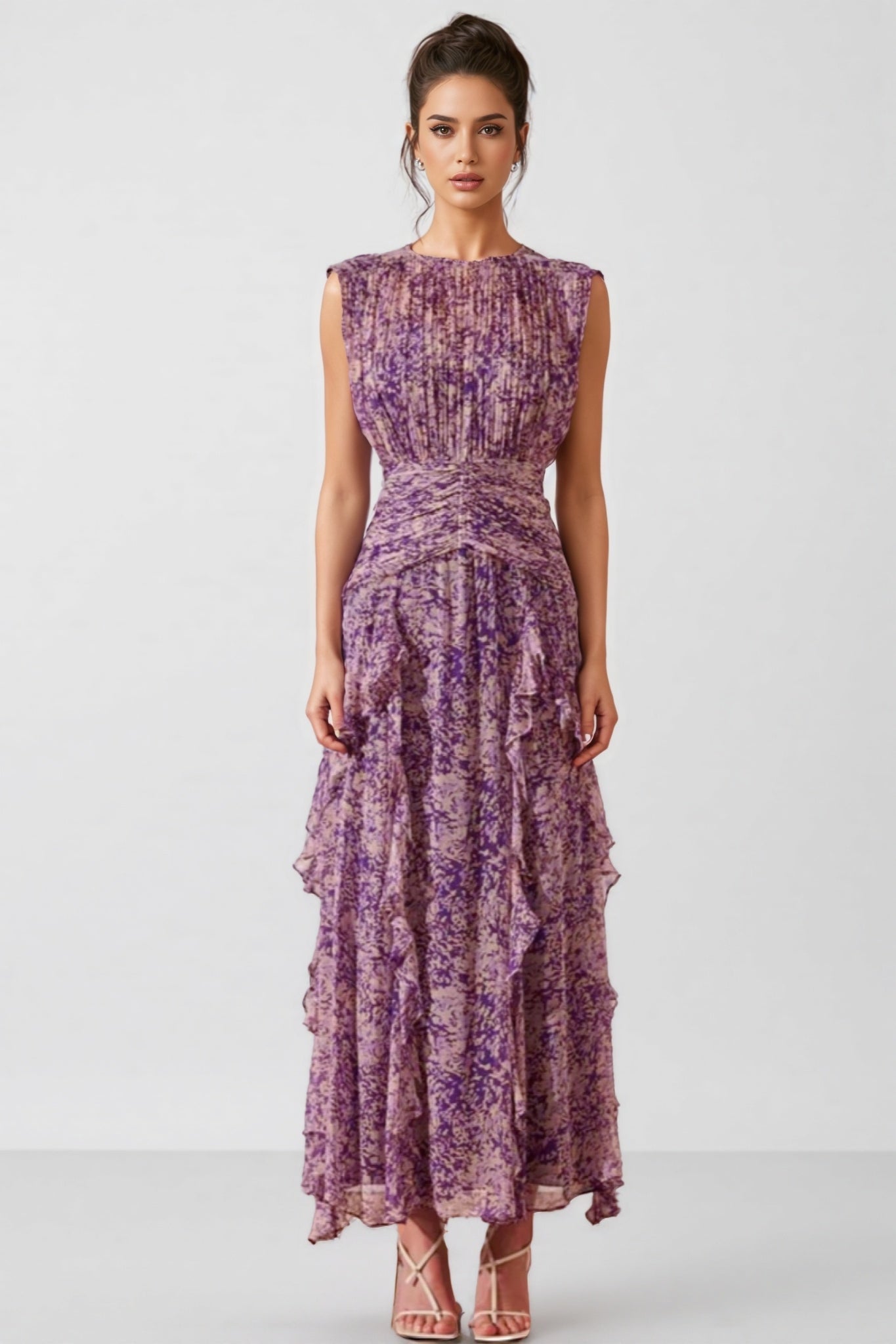 Phaedra Round Neck Sleeveless Maxi Dress