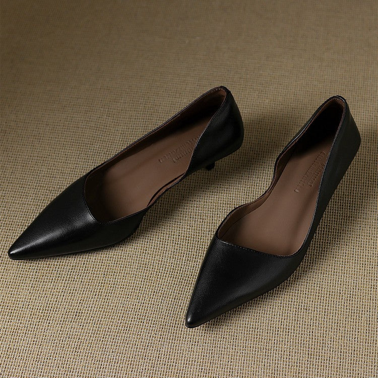 Pointed Toe Kitten Heel Pumps