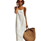 Square Neck Spaghetti Strap Maxi Dress 5