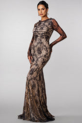 Remington Mesh Fishtail Maxi Dress - View 3