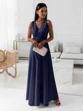 V-Neck Sleeveless Wrap Maxi Dress 6