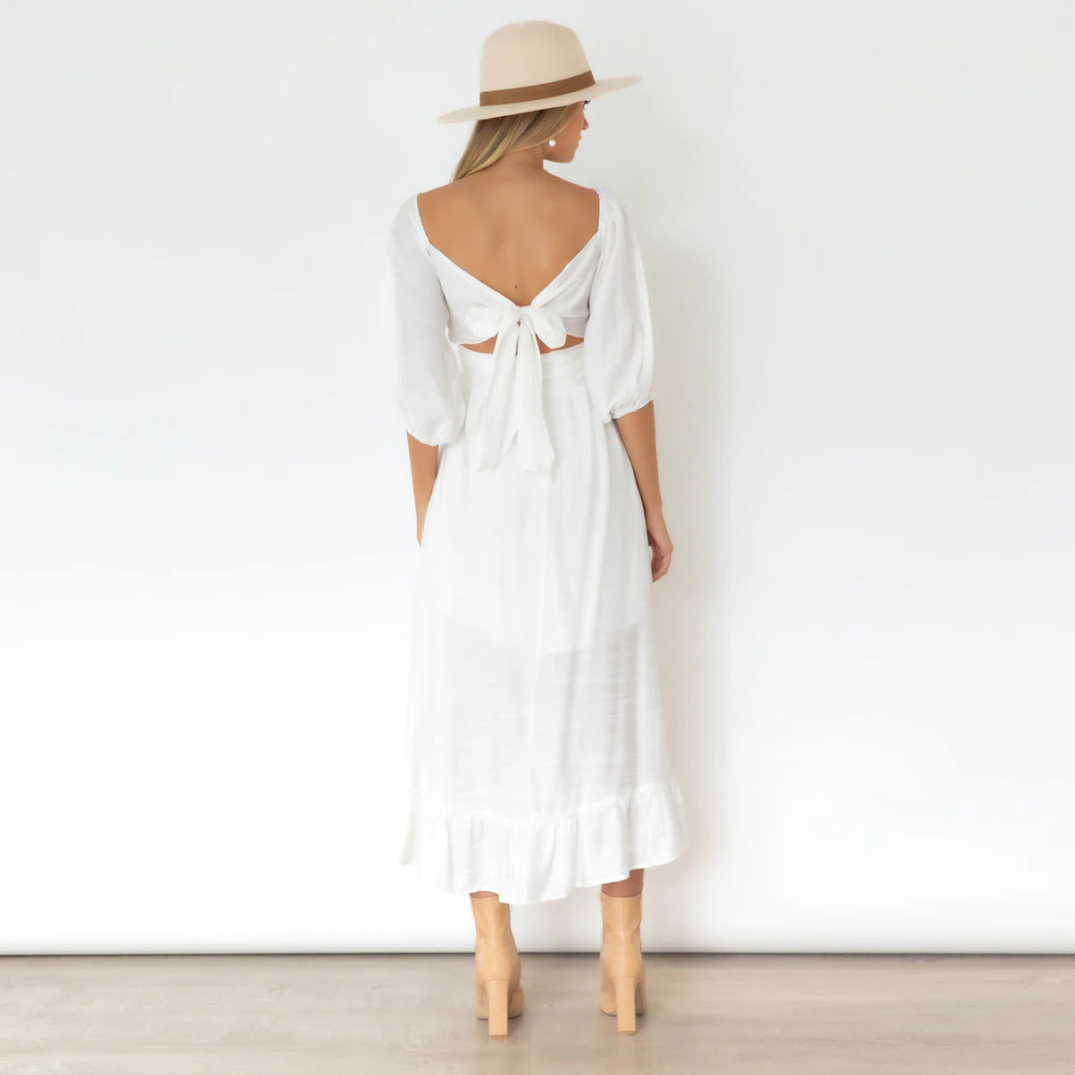 Katelyn Puff Sleeve Midi Dress