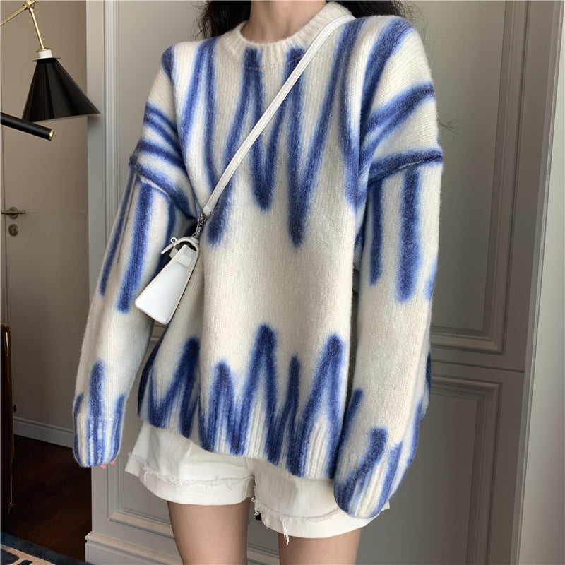 Tie Dye Knitted Oversized Sweater