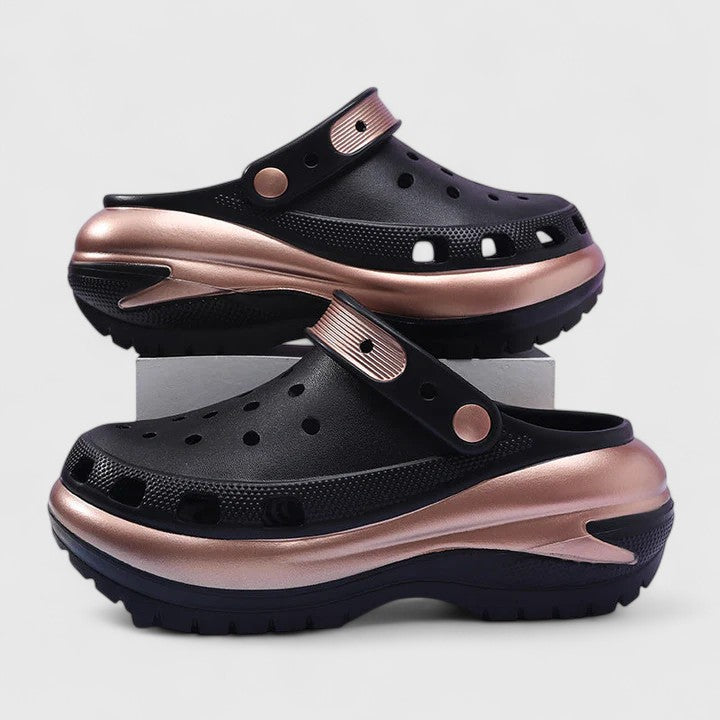 Platform Chunky Sole Ankle Strap Clog Mules