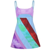 Tie Dye Spaghetti Strap Cut Out Bodycon Mini Dress 8