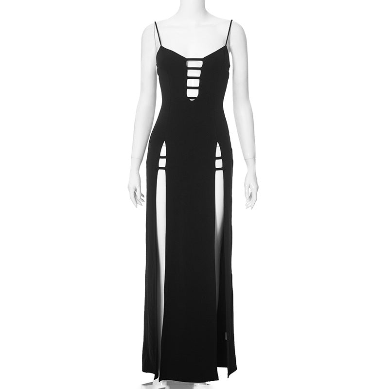 Monroe Slit Dress Black