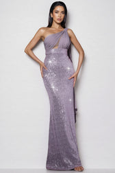 Nani Purple Sequin Fishtail Maxi Dress - View 2